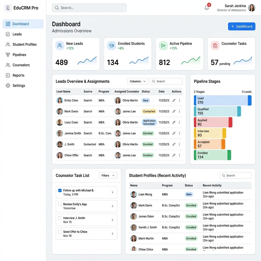 CRM Admin Dashboard